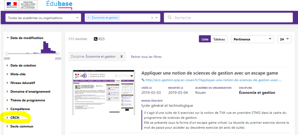 Illustration de la page d'Edubase