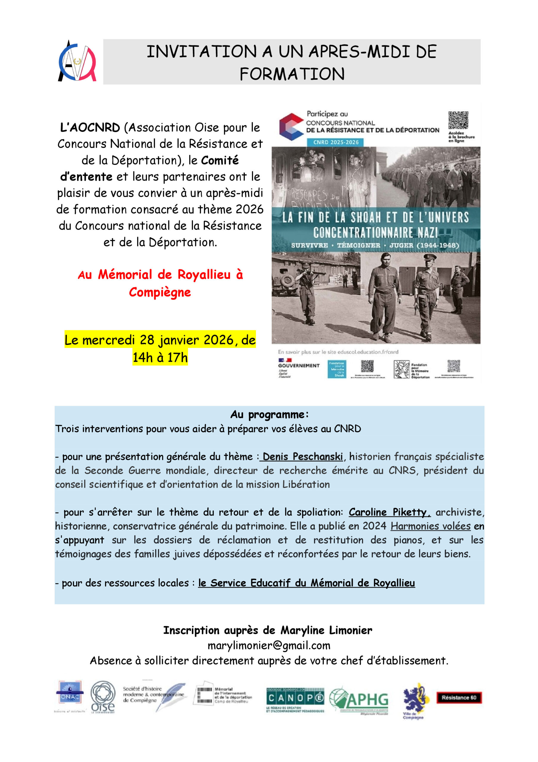 Association Oise pour le Concours de la Résistance et de la Déportation