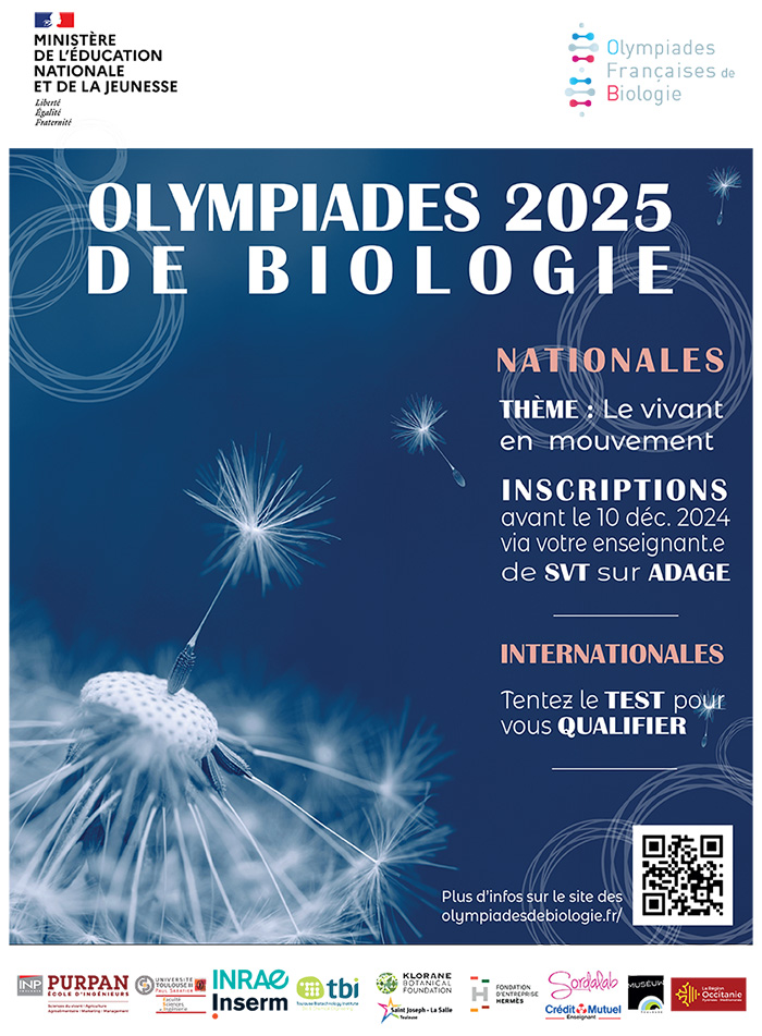 Affiche des Olympiades de Biologie 2026